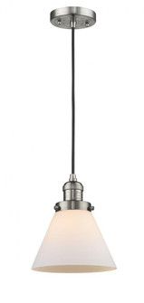 Cone - 1 Light - 8 inch - Brushed Satin Nickel - Cord hung - Mini Pendant (3442|201C-SN-G41)