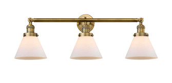 Cone - 3 Light - 32 inch - Brushed Brass - Bath Vanity Light (3442|205-BB-G41)