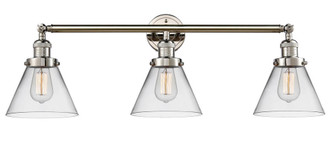 Cone - 3 Light - 32 inch - Polished Nickel - Bath Vanity Light (3442|205-PN-G42)