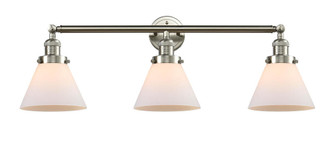 Cone - 3 Light - 32 inch - Brushed Satin Nickel - Bath Vanity Light (3442|205-SN-G41)