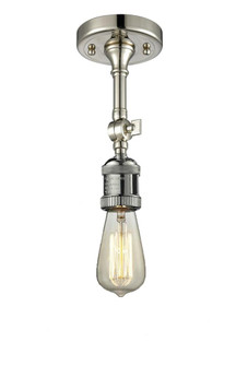 Bare Bulb 1 Light Semi-Flush Mount (3442|200F-PN)