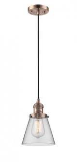 Cone - 1 Light - 6 inch - Antique Copper - Cord hung - Mini Pendant (3442|201C-AC-G62)