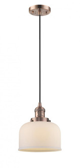 Bell - 1 Light - 8 inch - Antique Copper - Cord hung - Mini Pendant (3442|201C-AC-G71)