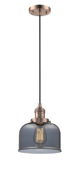 Bell - 1 Light - 8 inch - Antique Copper - Cord hung - Mini Pendant (3442|201C-AC-G73)