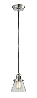 Cone - 1 Light - 6 inch - Polished Nickel - Cord hung - Mini Pendant (3442|201C-PN-G62)