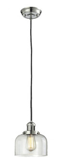 Bell - 1 Light - 8 inch - Polished Nickel - Cord hung - Mini Pendant (3442|201C-PN-G72)