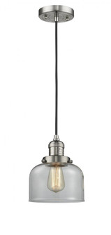 Bell - 1 Light - 8 inch - Brushed Satin Nickel - Cord hung - Mini Pendant (3442|201C-SN-G72)