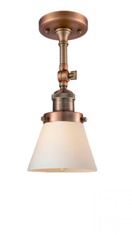 Cone - 1 Light - 6 inch - Antique Copper - Adjustable Semi-Flush Mount (3442|201F-AC-G61)