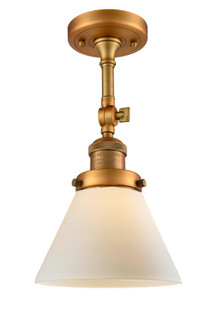 Cone - 1 Light - 8 inch - Brushed Brass - Adjustable Semi-Flush Mount (3442|201F-BB-G41)