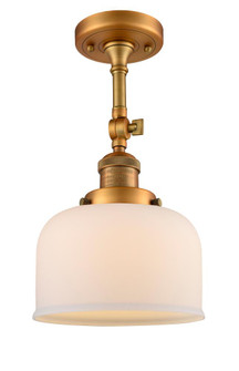 Bell - 1 Light - 8 inch - Brushed Brass - Adjustable Semi-Flush Mount (3442|201F-BB-G71)