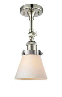 Cone - 1 Light - 6 inch - Polished Nickel - Adjustable Semi-Flush Mount (3442|201F-PN-G61)