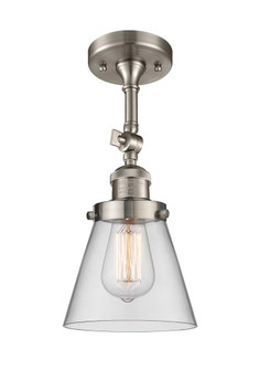Cone - 1 Light - 6 inch - Brushed Satin Nickel - Adjustable Semi-Flush Mount (3442|201F-SN-G62)