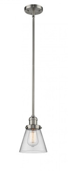 Cone - 1 Light - 6 inch - Brushed Satin Nickel - Stem Hung - Mini Pendant (3442|201S-SN-G62)