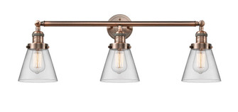 Cone - 3 Light - 30 inch - Antique Copper - Bath Vanity Light (3442|205-AC-G62)