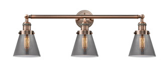 Cone - 3 Light - 30 inch - Antique Copper - Bath Vanity Light (3442|205-AC-G63)