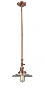 Halophane - 1 Light - 9 inch - Antique Copper - Stem Hung - Adjustable Mini Pendant (3442|206-AC-G2)