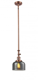 Bell - 1 Light - 8 inch - Antique Copper - Stem Hung - Adjustable Mini Pendant (3442|206-AC-G73)
