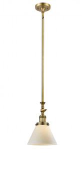 Cone - 1 Light - 8 inch - Brushed Brass - Stem Hung - Mini Pendant (3442|206-BB-G41)
