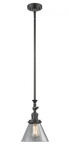 Cone - 1 Light - 8 inch - Oil Rubbed Bronze - Stem Hung - Adjustable Mini Pendant (3442|206-OB-G42)