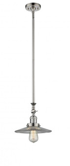 Halophane - 1 Light - 9 inch - Polished Nickel - Stem Hung - Adjustable Mini Pendant (3442|206-PN-G2)