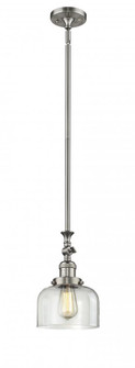 Bell - 1 Light - 8 inch - Brushed Satin Nickel - Stem Hung - Mini Pendant (3442|206-SN-G72)