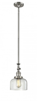 Bell - 1 Light - 8 inch - Brushed Satin Nickel - Stem Hung - Adjustable Mini Pendant (3442|206-SN-G72)