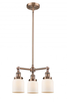 Bell - 3 Light - 19 inch - Antique Copper - Stem Hung - Chandelier (3442|207-AC-G51)