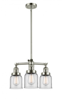 Bell - 3 Light - 19 inch - Polished Nickel - Stem Hung - Chandelier (3442|207-PN-G52)