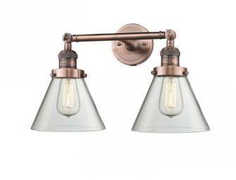 Cone - 2 Light - 18 inch - Antique Copper - Adjustable Bath Vanity Light (3442|208-AC-G42)
