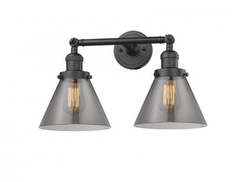 Cone - 2 Light - 18 inch - Oil Rubbed Bronze - Adjustable Bath Vanity Light (3442|208-OB-G43)