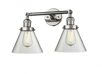 Cone - 2 Light - 18 inch - Polished Nickel - Adjustable Bath Vanity Light (3442|208-PN-G42)