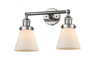 Cone - 2 Light - 16 inch - Polished Nickel - Adjustable Bath Vanity Light (3442|208-PN-G61)