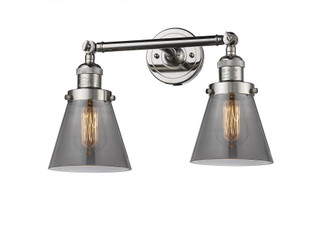 Cone - 2 Light - 16 inch - Polished Nickel - Adjustable Bath Vanity Light (3442|208-PN-G63)