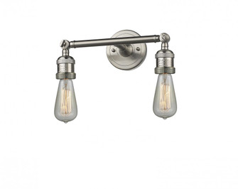 Bare Bulb - 2 Light - 11 inch - Brushed Satin Nickel - Adjustable Bath Vanity Light (3442|208-SN)