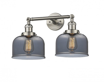 Bell - 2 Light - 19 inch - Brushed Satin Nickel - Adjustable Bath Vanity Light (3442|208-SN-G73)