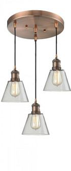 Small Cone 3 Light Multi-Pendant (3442|211/3-AC-G62)