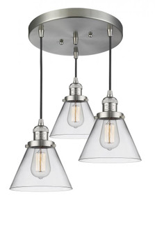 Large Cone 3 Light Multi-Pendant (3442|211/3-SN-G42)