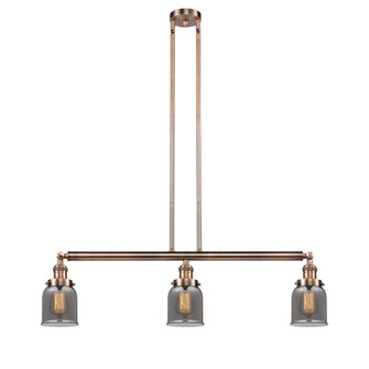 Bell - 3 Light - 38 inch - Antique Copper - Stem Hung - Adjustable Island Light (3442|213-AC-G53)