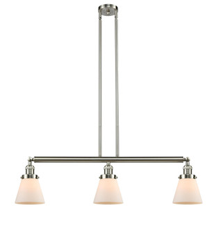 Cone - 3 Light - 39 inch - Brushed Satin Nickel - Stem Hung - Adjustable Island Light (3442|213-SN-G61)