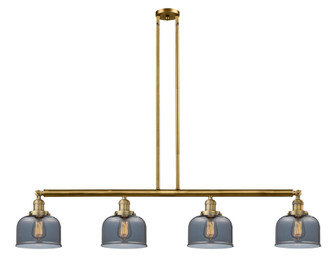 Bell - 4 Light - 53 inch - Brushed Brass - Stem Hung - Adjustable Island Light (3442|214-BB-G73)