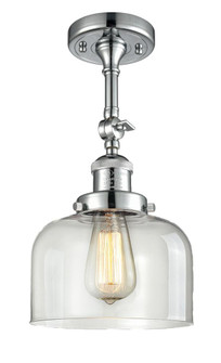Bell - 1 Light - 8 inch - Polished Chrome - Adjustable Semi-Flush Mount (3442|201F-PC-G72)