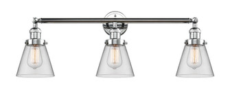 Cone - 3 Light - 30 inch - Polished Chrome - Bath Vanity Light (3442|205-PC-G62)