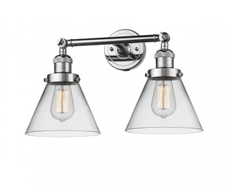 Cone - 2 Light - 18 inch - Polished Chrome - Adjustable Bath Vanity Light (3442|208-PC-G42)