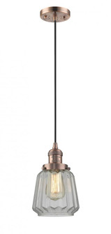 Chatham - 1 Light - 7 inch - Antique Copper - Cord hung - Mini Pendant (3442|201C-AC-G142)
