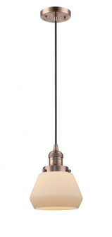 Fulton - 1 Light - 7 inch - Antique Copper - Cord hung - Mini Pendant (3442|201C-AC-G171)
