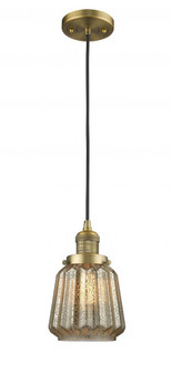 Chatham - 1 Light - 7 inch - Brushed Brass - Cord hung - Mini Pendant (3442|201C-BB-G146)