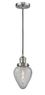 Geneseo - 1 Light - 7 inch - Brushed Satin Nickel - Cord hung - Mini Pendant (3442|201C-SN-G165)