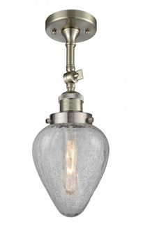 Geneseo - 1 Light - 7 inch - Brushed Satin Nickel - Adjustable Semi-Flush Mount (3442|201F-SN-G165)