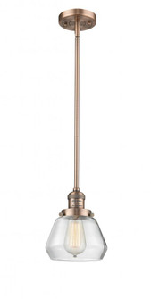 Fulton - 1 Light - 7 inch - Antique Copper - Stem Hung - Mini Pendant (3442|201S-AC-G172)