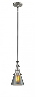 Cone - 1 Light - 6 inch - Brushed Satin Nickel - Stem Hung - Mini Pendant (3442|206-SN-G63)